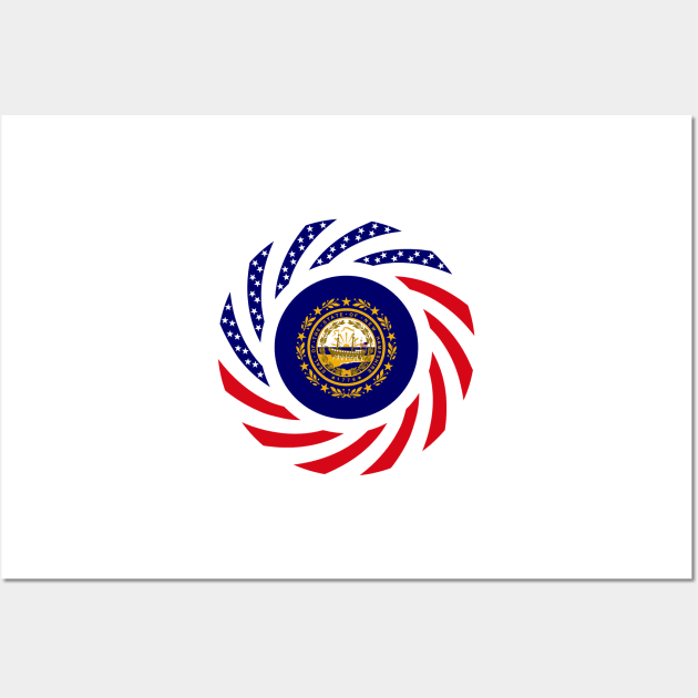 New Hampshire Murican Patriot Flag Series Wall Art by Village Values